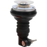 Gyrophare LED 12/24V, fixation sur tige flexible, homologué R65-R10, 2 fonctions