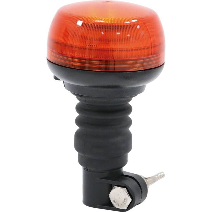 Gyrophare LED 12/24V, fixation sur tige flexible, homologué R65-R10, 2 fonctions