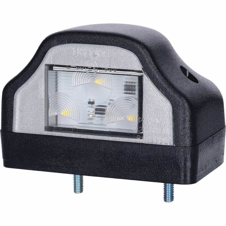 Feu éclaireur de plaque LED 12/24V, 84x26x32 mm, entraxe 46 mm