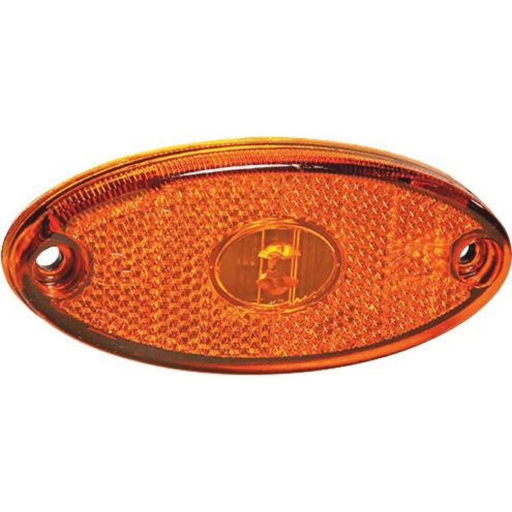 Feu de gabarit ovale LED orange 12V, Flatpoint II