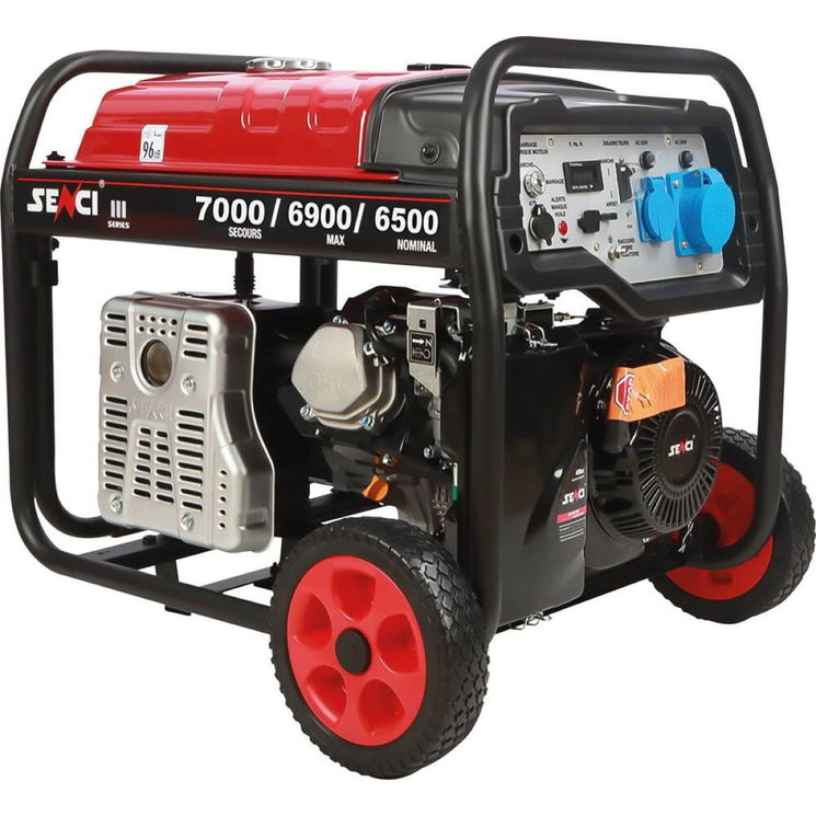 Groupe électrogène 7500W 14CV AVR démarrage électrique avec kit brouette, SENCI