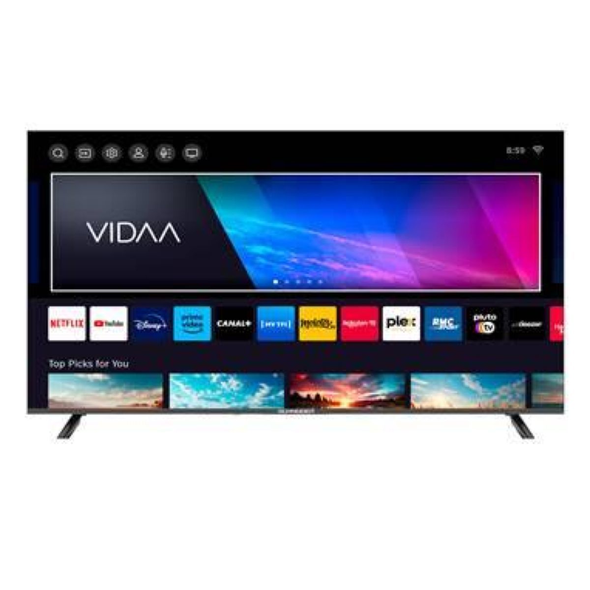 Téléviseur Smart UHD TV LED 55" 140cm, SCHNEIDER