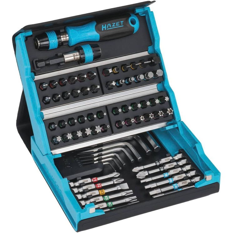 Tournevis porte embouts 1/4" et jeu BTR, coffret de 69 pièces, HAZET