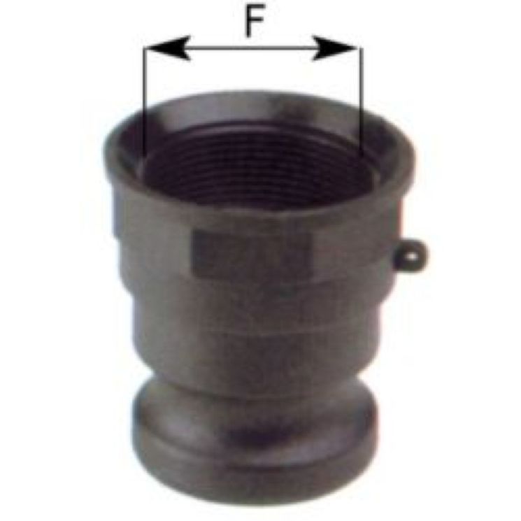 1/2 raccord à câme mâle 1"1/2, filetage femelle 1"1/4