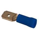 Cosse plate mâle bleue L6.3 par 10