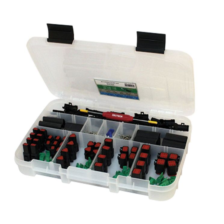 Coffret assortiment 40 connecteurs M/F avec outil et gaines thermoformables, DEUTSCH Connectors