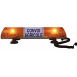 Convoi agricole lumineux LED, 12V, 2 feux tournants à LED, longueur 755 mm, fixation magnétique