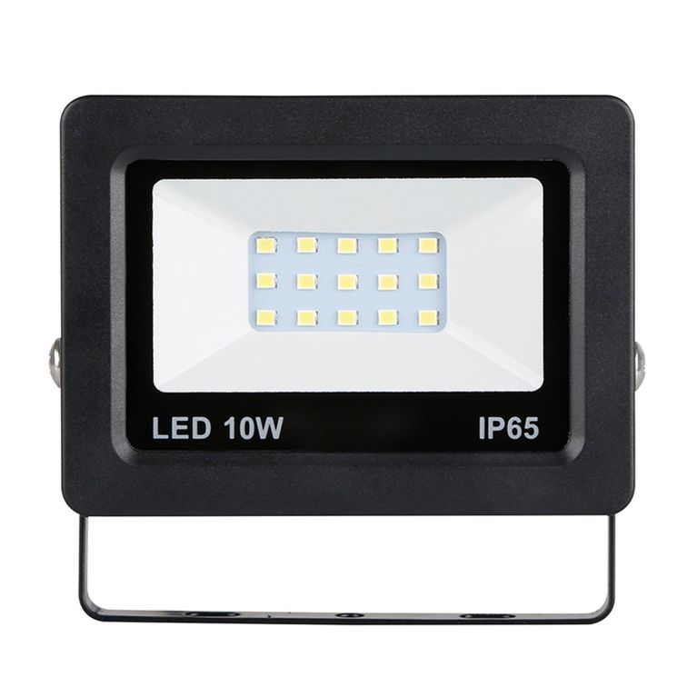 Projecteur LED extra plat noir 10W, 800Lm, angle d'éclairage 120°