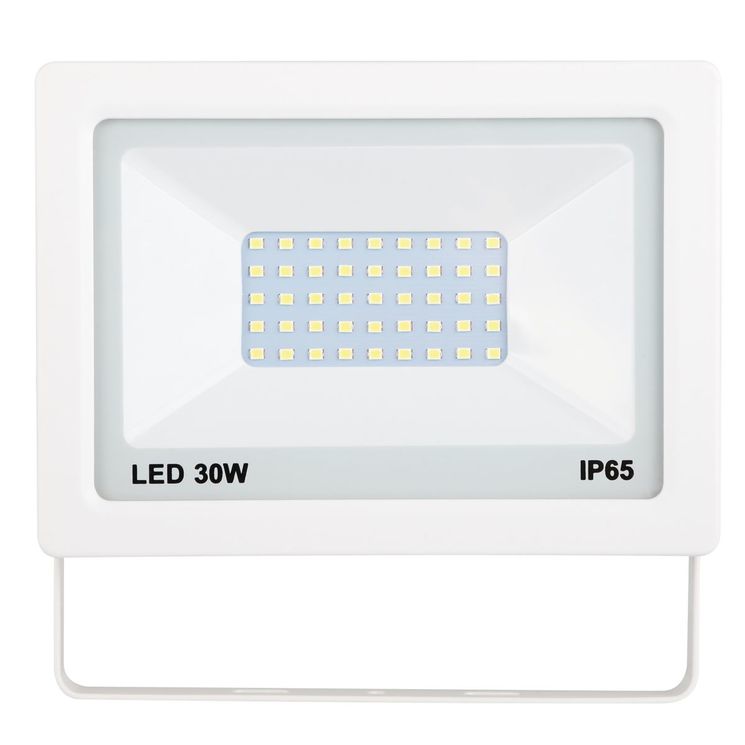 Projecteur LED extra plat blanc 30W, 2400Lm, angle d'éclairage 120°