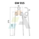 Dent de faneuse pour SOMECA, 44313077, pièce interchangeable