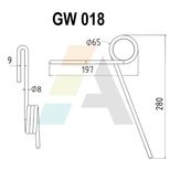 Dent de herse arrière, renforcée 8mm, pour semoir D8 Nodet, FKX0385CN, pièce interchangeable