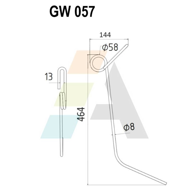 Dent de faneuse pour BROWN - KILWORTH, 71663N, pièce interchangeable