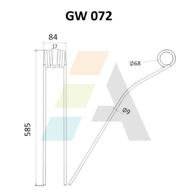 Dent d'andaineur, pour POTTINGER, 4360310, pièce interchangeable