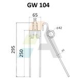 Dent de faneuse pour POTTINGER, 436120, 436020, 3220292A, 200060170, pièce interchangeable