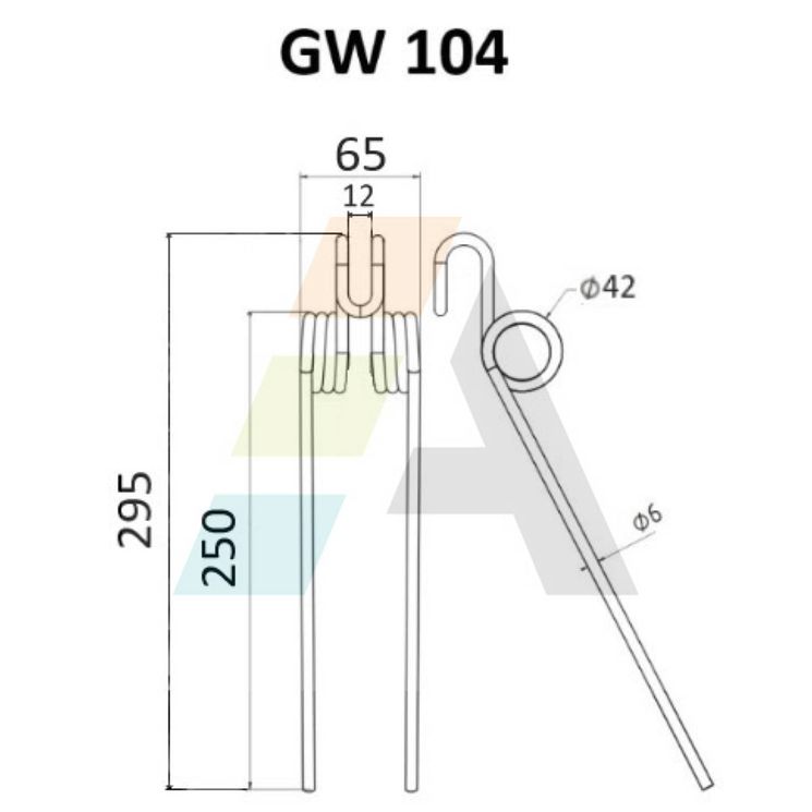 Dent de faneuse pour POTTINGER, 436120, 436020, 3220292A, 200060170, pièce interchangeable