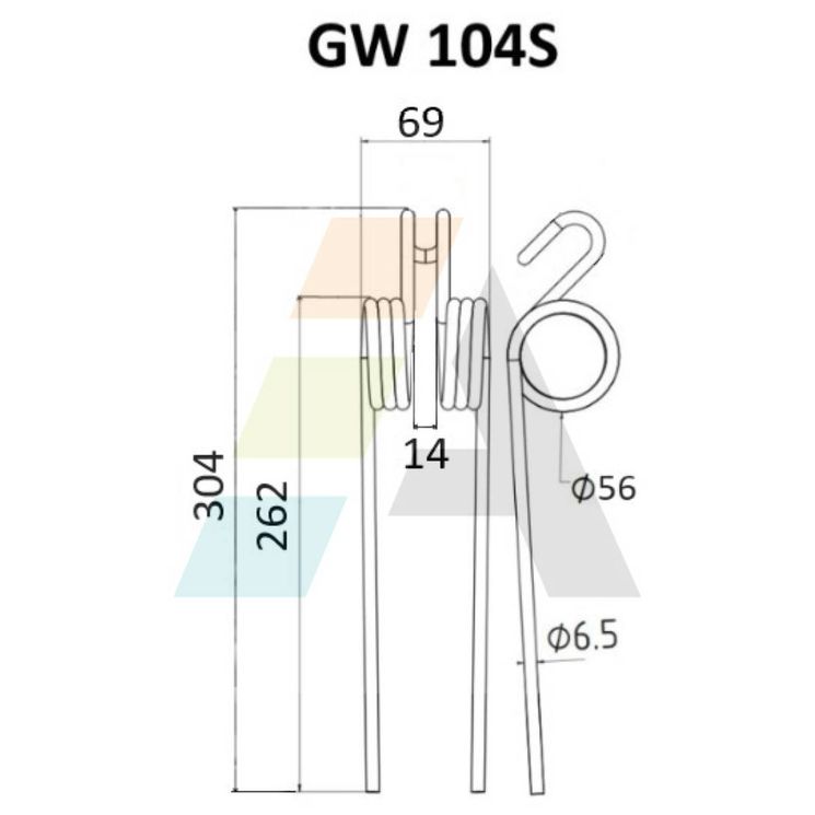 Dent de faneuse pour POTTINGER, 436017, 290060020, pièce interchangeable