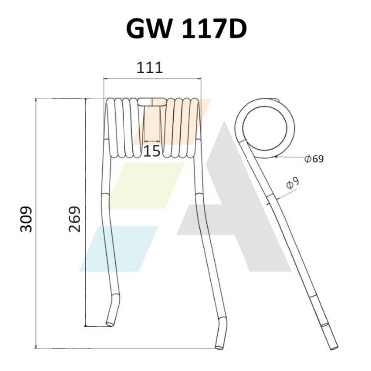 Peigne de faucheuse FARENDLOSE, 511066, droit, pièce interchangeable