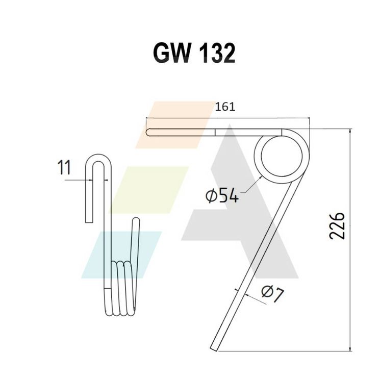 Peigne de herse simple griffe 7mm, pour semoir KUHN, NODET, SULKY, FJX0347, PT347, 909007, pièce interchangeable