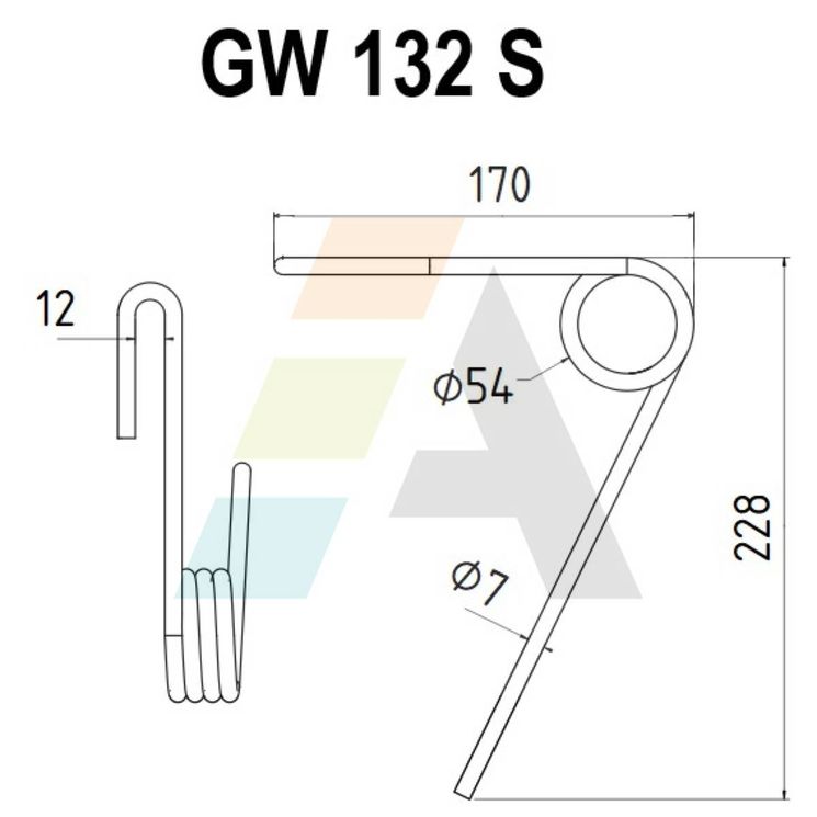 Peigne de herse simple griffe 7mm, pour semoir ISARIA, 3142456M1, 2515091, pièce interchangeable