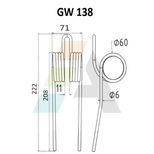 Dent de faneuse pour POTTINGER, 00436120, 436020, 200060170, pièce interchangeable