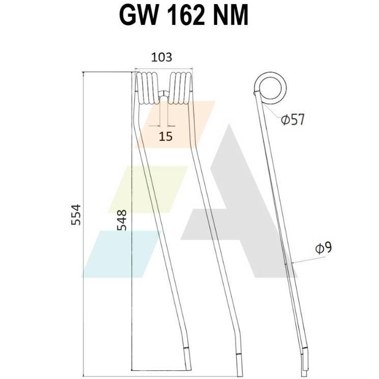 Dent de faneuse pour FELLA, 491774, pièce interchangeable