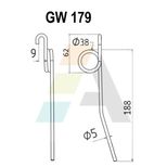 Dent de rabatteur pour moissonneuse-batteuse JOHN DEERE, Z56958, Z20478, Z569581, pièce interchangeable