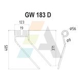 Dent de faneuse pour NIEMEYER 10 501, 600011, 10501, pièce interchangeable