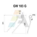 Dent de faneuse pour NIEMEYER 10 502, 600012, 10502, pièce interchangeable