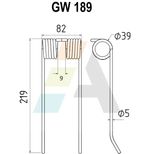 Dent de faneuse pour RIVIERRE-CASALIS, 62605, pièce interchangeable