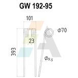 Dent de faneuse pour FELLA 150862, 487734, 488072, 150296, 48731, pièce interchangeable