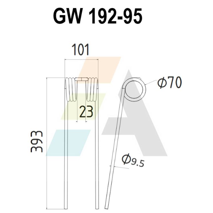 Dent de faneuse pour FELLA 150862, 487734, 488072, 150296, 48731, pièce interchangeable