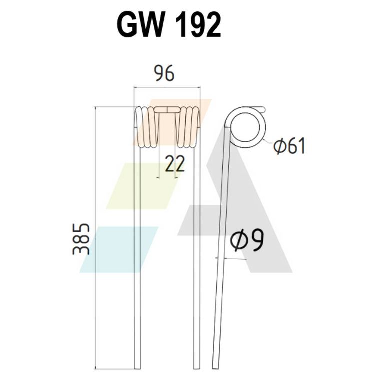 Dent de faneuse pour FELLA 487381, pièce interchangeable