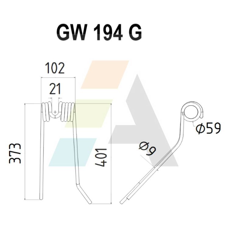 Dent de faneuse pour DEUTZ-FAHR 0658 0647, 16502741, 06580647, 1.1064.030.129.00, pièce interchangeable