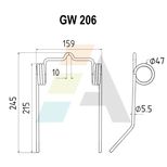 Dent de rabatteur pour moissonneuse-batteuse NEW HOLLAND, 605 335, 80433415, 80334016, pièce interchangeable