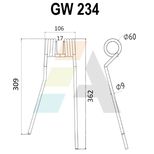 Dent de faneuse pour ZWEEGERS, PZ 221, Z3012200, 43904, pièce interchangeable