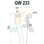 Dent de faneuse pour STOLL, R 281, pièce interchangeable