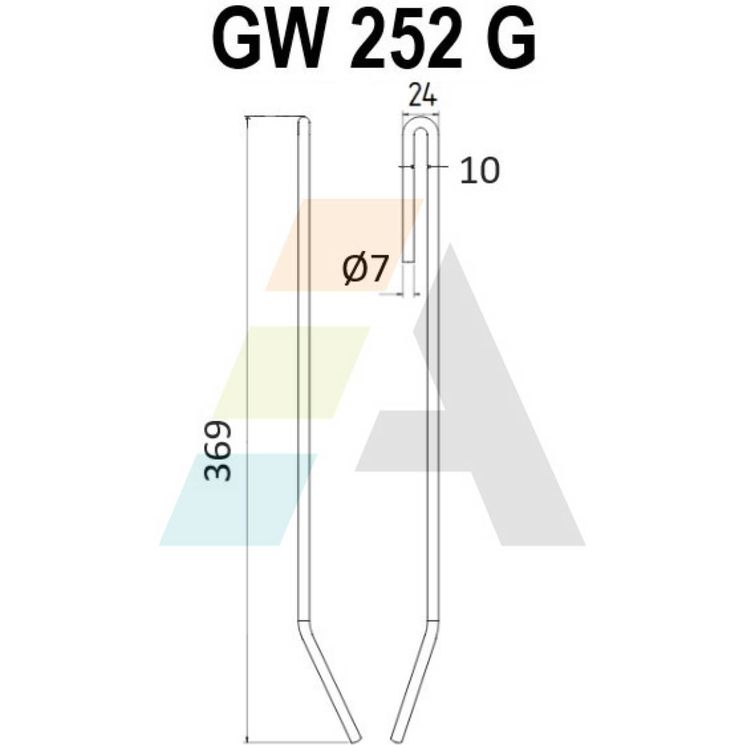 Griffe de semoir pour AMAZONE, 3756300, pièce interchangeable