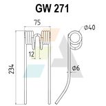 Griffe de semoir pour FERABOLI, 1834385, 1800002, pièce interchangeable