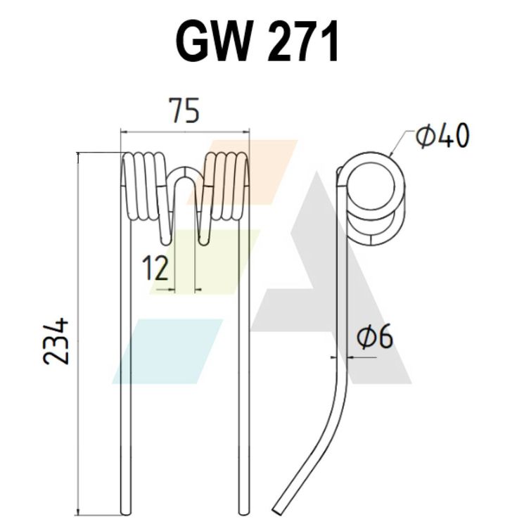 Griffe de semoir pour FERABOLI, 1834385, 1800002, pièce interchangeable