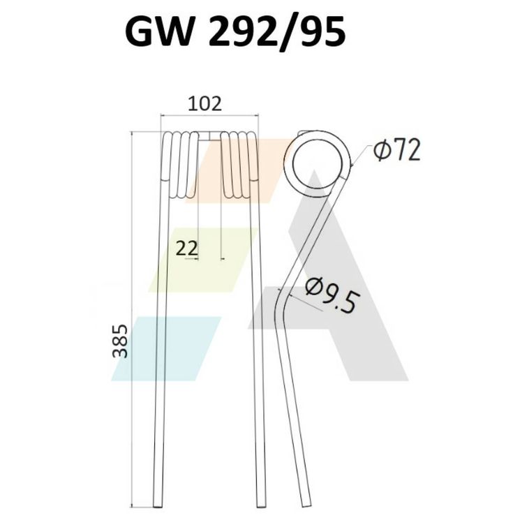 Dent de faneuse pour FELLA, 487922 - 150862, pièce interchangeable