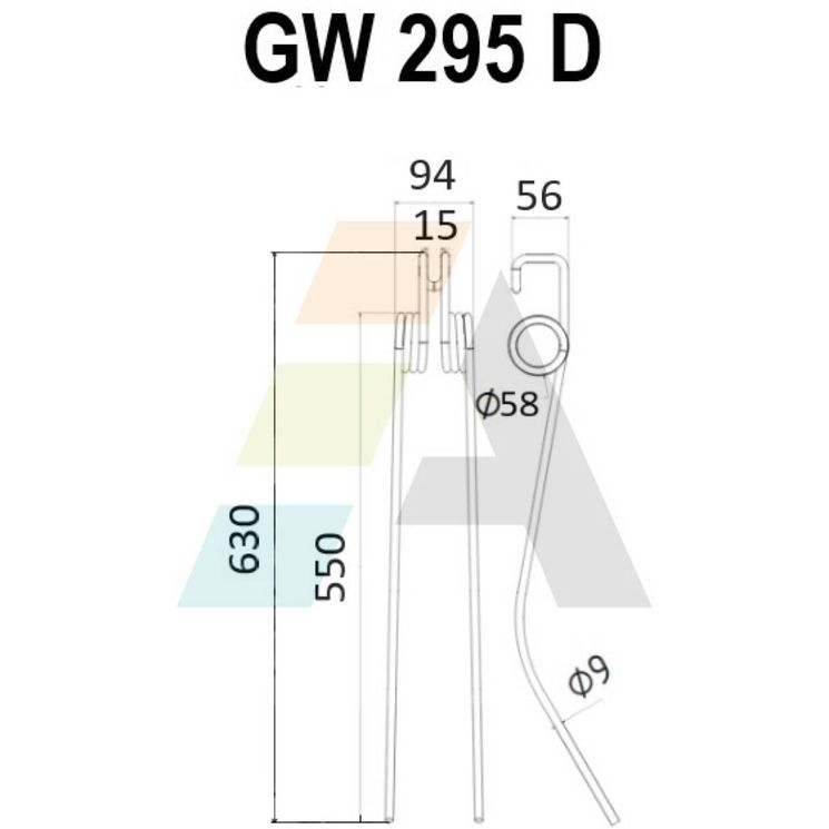 Dent d'andaineur, pour FAHR, 06582610 - VF 165043330, pièce interchangeable