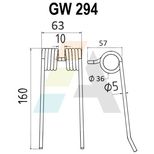 Peigne double griffe pour LANDSBERGER, POTTINGER, 126500290, 436019, 435124, pièce interchangeable