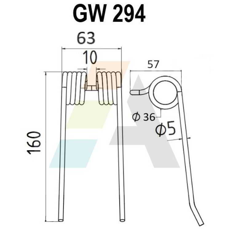 Peigne double griffe pour LANDSBERGER, POTTINGER, 126500290, 436019, 435124, pièce interchangeable