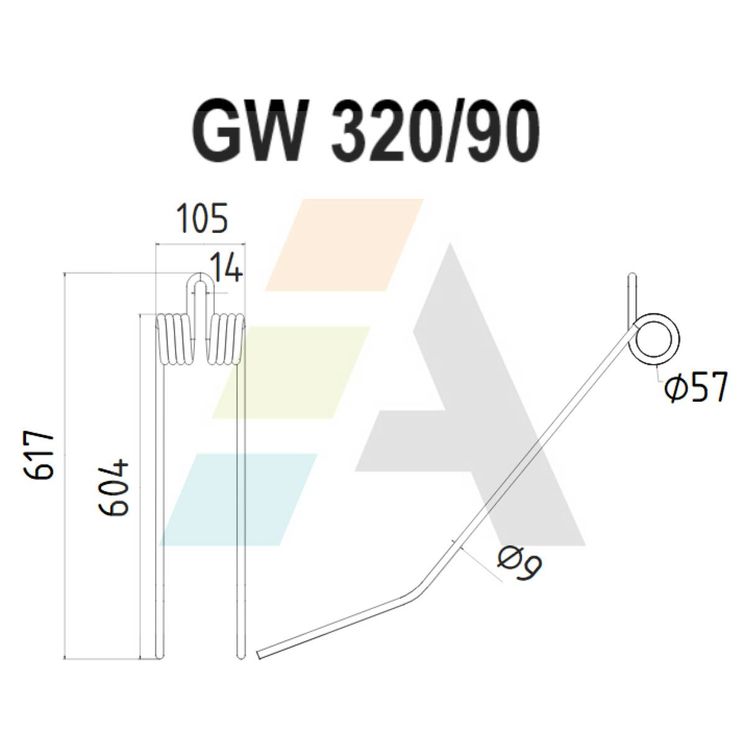 Dent d'andaineur, pour GALFREAG 280/320, pièce interchangeable