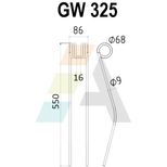 Dent d'andaineur, pour CLAAS-BAUTZ, 0009536290, 9536290, pièce interchangeable