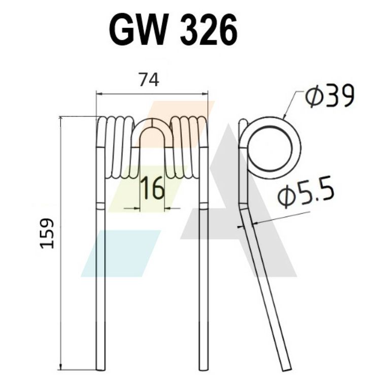 Griffe de semoir pour KRONE 938 040 1, 009380403N , pièce interchangeable