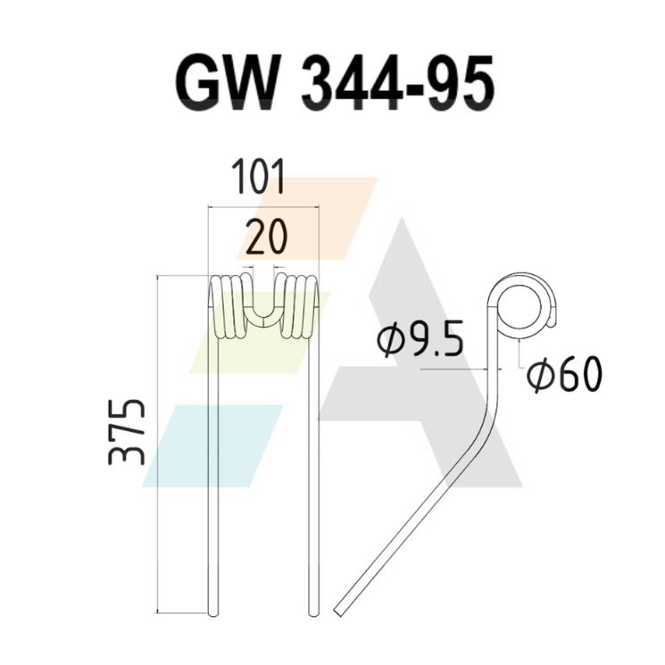 Dent d'andaineur pour CLAAS, 9023442, pièce interchangeable