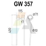 Dent de faneuse pour CLAAS-BAUTZ, 525 001, 67/46, 001048210, 0001048210, pièce interchangeable