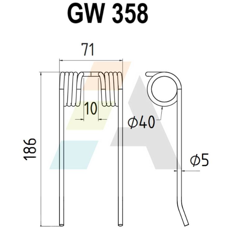 Griffe de semoir pour RIVIERRE-CASALIS, ZWEEGERSVG, 18608450, PZ388, pièce interchangeable