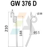 Dent de rabatteur pour moissonneuse-batteuse JOHN DEERE, 56957, Z56957, Z569571, pièce interchangeable